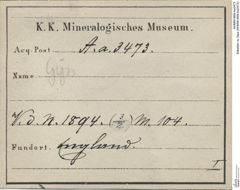 Etiketten zu Gips (NHMW-MIN-Aa3473)